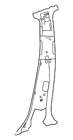 610330E110 - Body: Inner Center Pillar for Lexus: TX350, TX500h, TX550h+ Image
