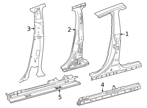 Center Pillar & Rocker for 2025 Lexus TX500h #0