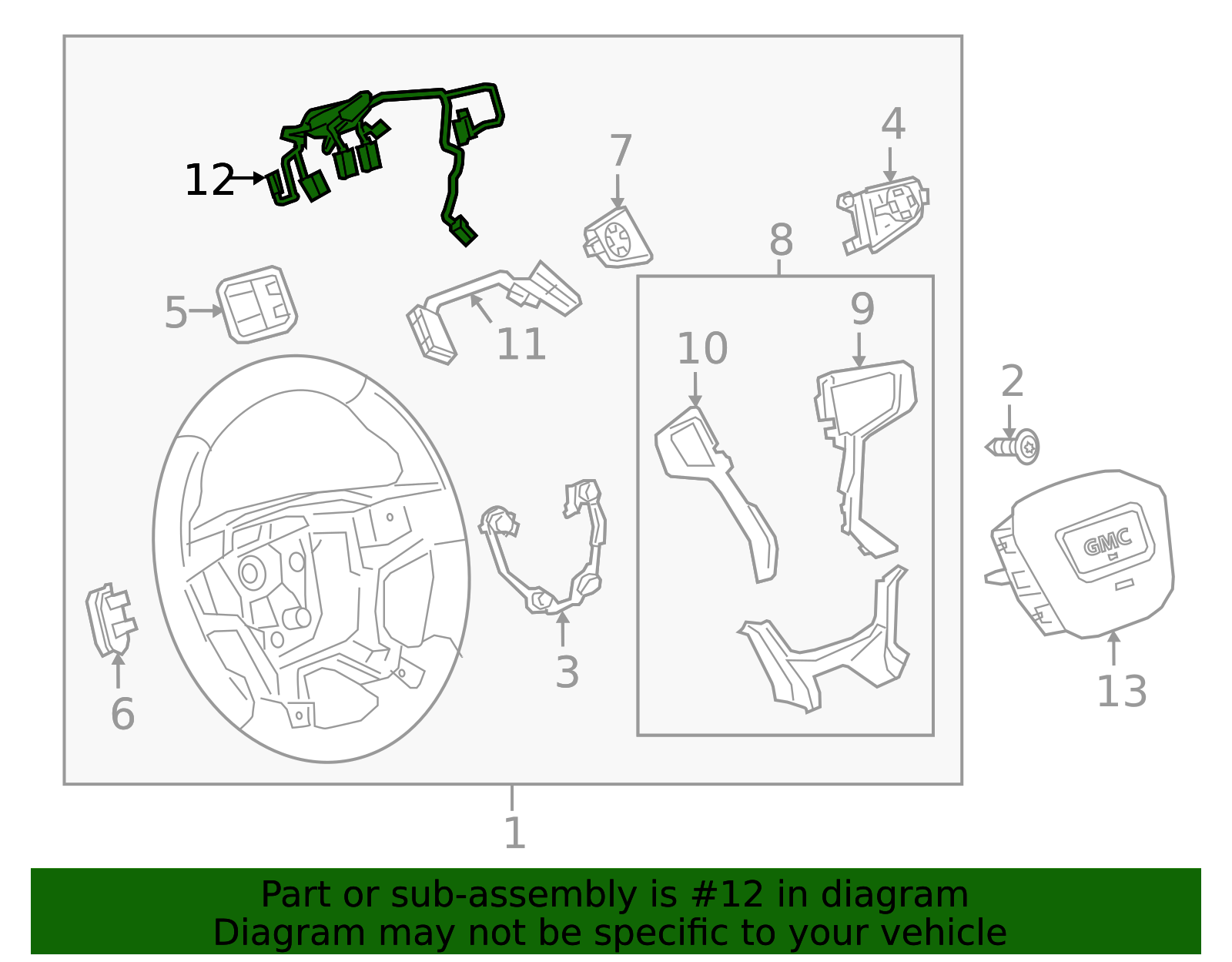 84642376 - High-Quality Steering Wheel Horn Switch Wiring Harness for ...