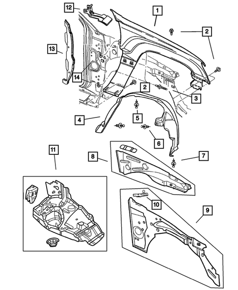 Front Fenders for 2001 Jeep Grand Cherokee #0