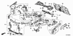 60659SZT305ZZ - Body/Air Conditioning: BRACKET, R. FR. FENDER CENTER for Honda Image