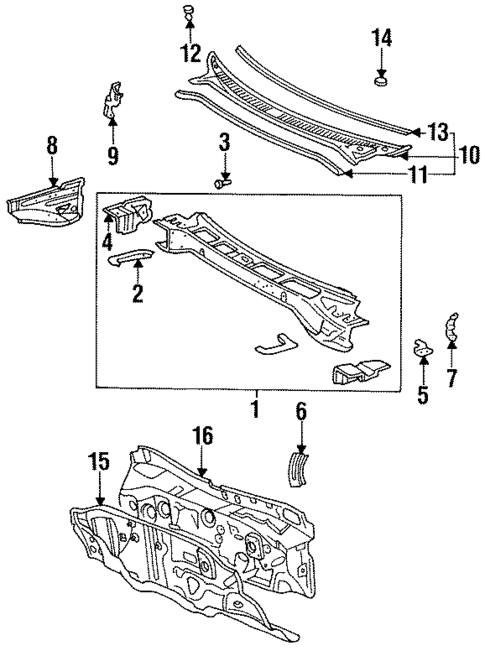 Cowl for 1998 Toyota Celica #0
