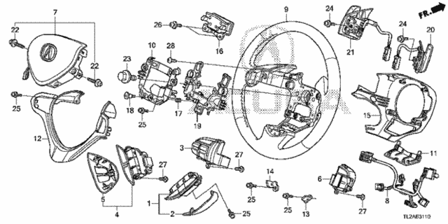 Steering Wheel (SRS) for 2013 Acura TSX #0