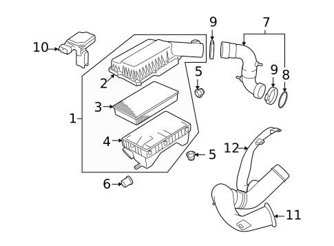 Air Intake for 2010 Saab 9-3X #0