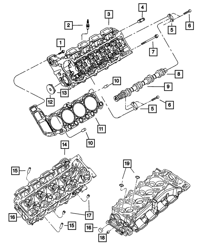 RL020797AC - Engine 4.7L Eight Cylinder [EVA]: Cylinder Head for Mopar Image