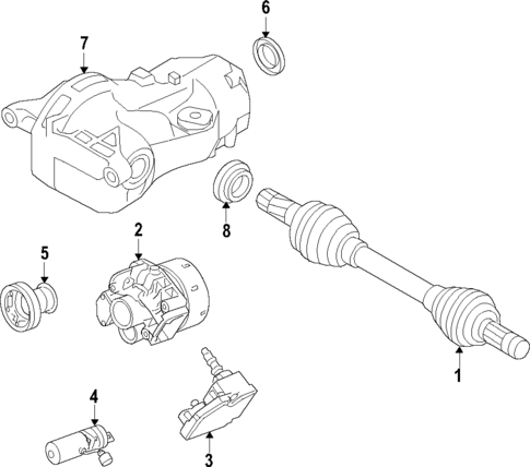 Rear Axle for 2015 Volvo V60 #0