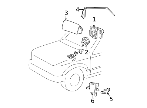 Air Bag Components for 2001 Ford Explorer Sport Trac #0