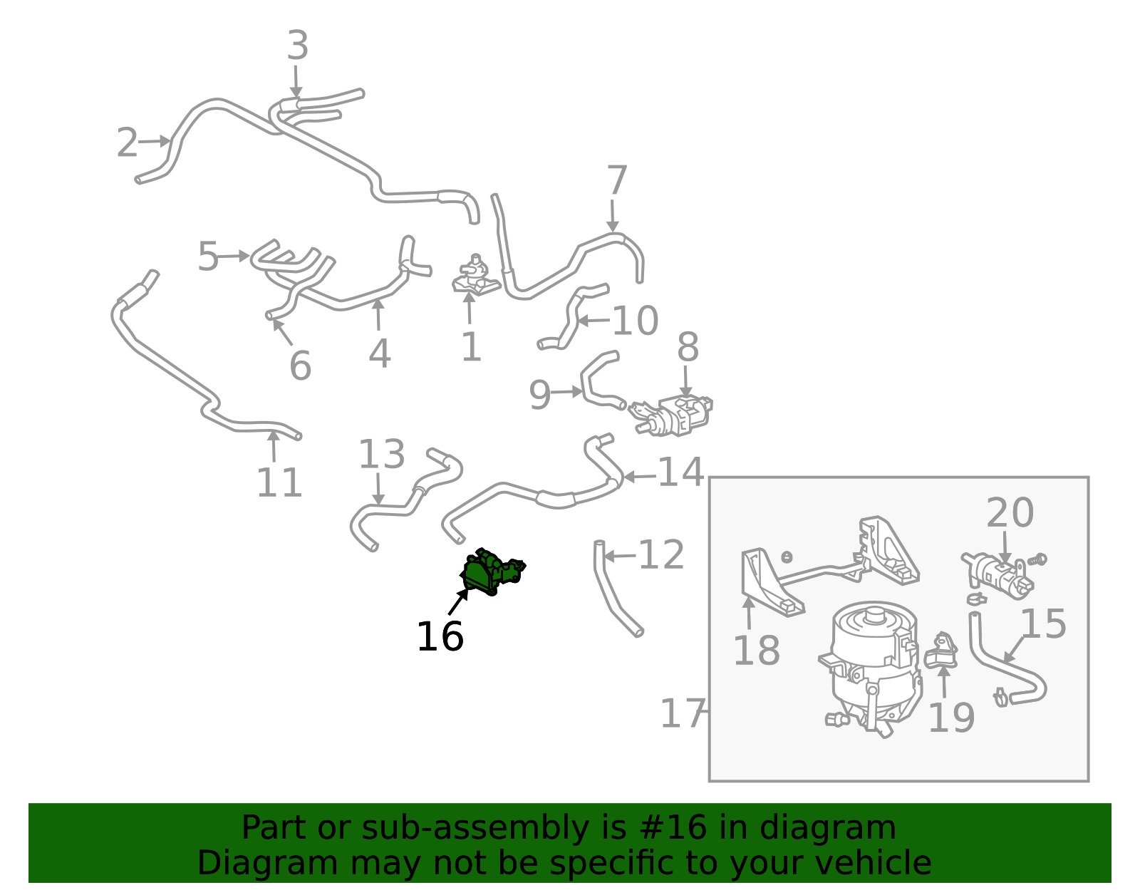 OEM Toyota Prius Coolant Control Valve Assembly Water With Bracket 16670-21010 - View #5