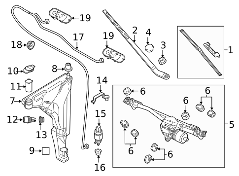Wiper & Washer Components for 2016 Audi A8 Quattro #0