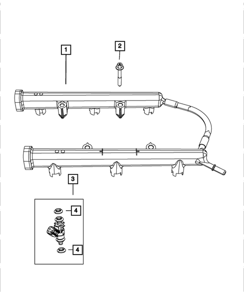 Fuel Rail and Injectors for 2018 Jeep Wrangler JK #0