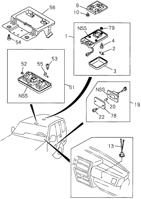 Interior Light for 1997 Acura SLX #0