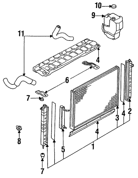 Radiator & Components for 1993 INFINITI Q45 #0