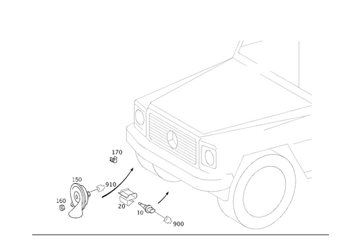 Horn and Outboard Temperature Indicator for 2015 Mercedes-Benz G63 AMG #0