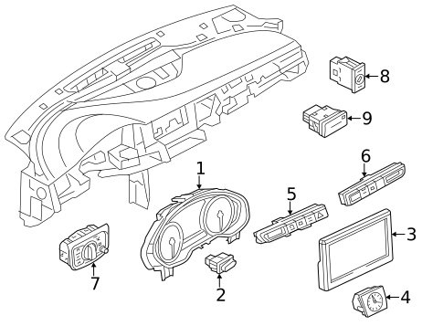 Cluster & Switches for 2017 Audi S8 #0