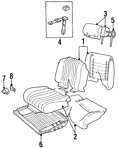 Front Seat Components for 1998 Chevrolet Lumina #1