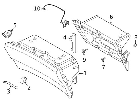 Glove Box for 2022 Lincoln Nautilus #0