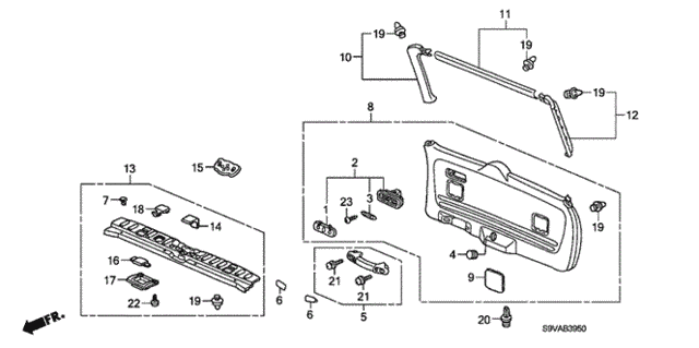 Tailgate Lining for 2008 Honda Pilot #0