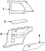 FO3Z6652018AAE - Body: Upper Quarter Trim for Ford Image