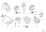 61316919506 - Vehicle Electrical System: Switch Hazard Warning/Central Lckng Syst for BMW Image