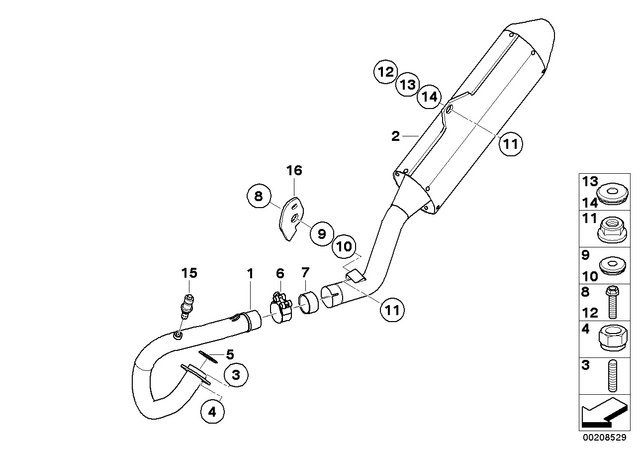 18117717107 - : Exhaust Manifold Clamp for BMW-Motorrad Image