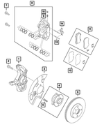 68313952AA - : Front Knuckle, Right for Mopar Image