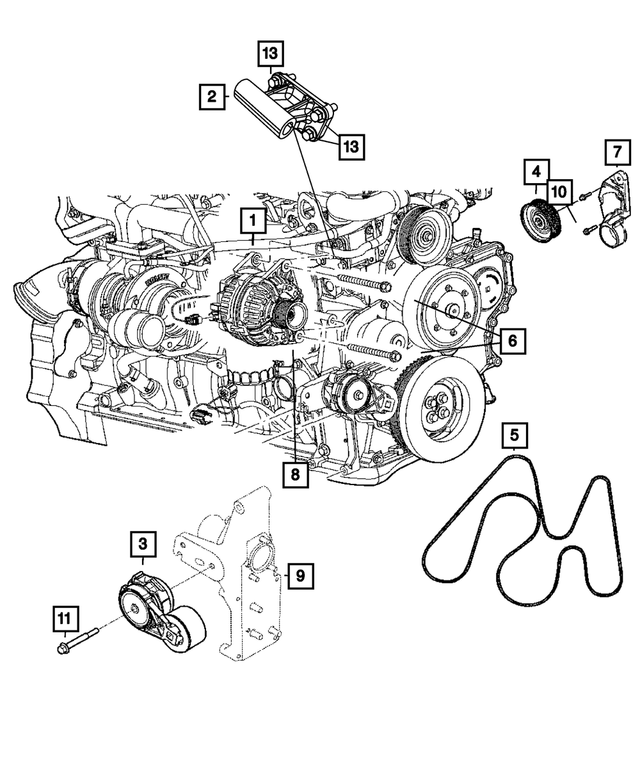 5086742AB - Electrical: Alternator Bracket for Mopar Image image