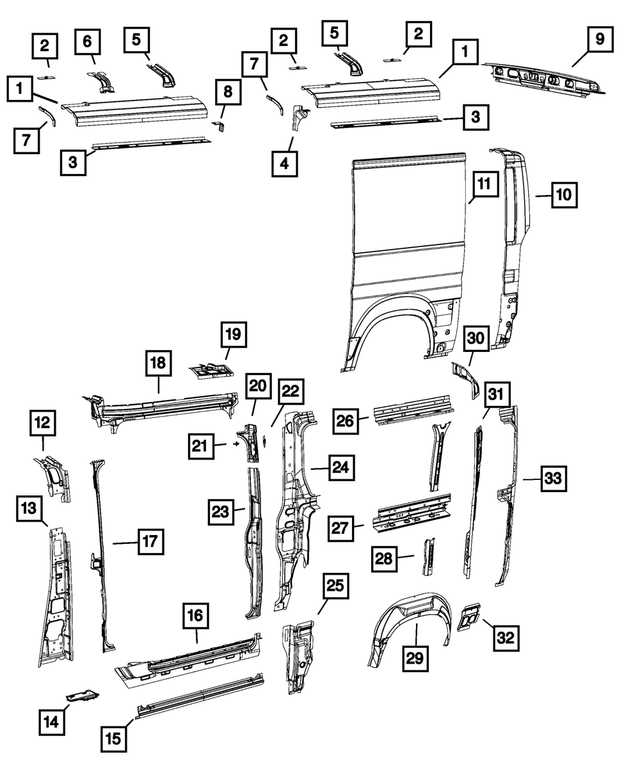 68212698AC - : Sliding Door Track, Right for Mopar Image