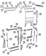 68225306AC - : Sliding Door Track, Left for Mopar Image