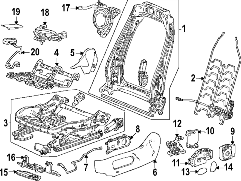 Driver Seat Components for 2025 Chevrolet Equinox #2