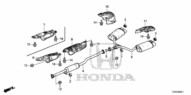 Muffler (2) for 2017 Honda Accord #0