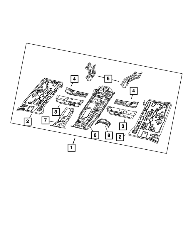 68444273AE - Body Sheet Metal Except Doors: Front Floor Pan for Mopar Image
