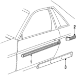 20500829 - Body: Molding for Pontiac: Fiero Image