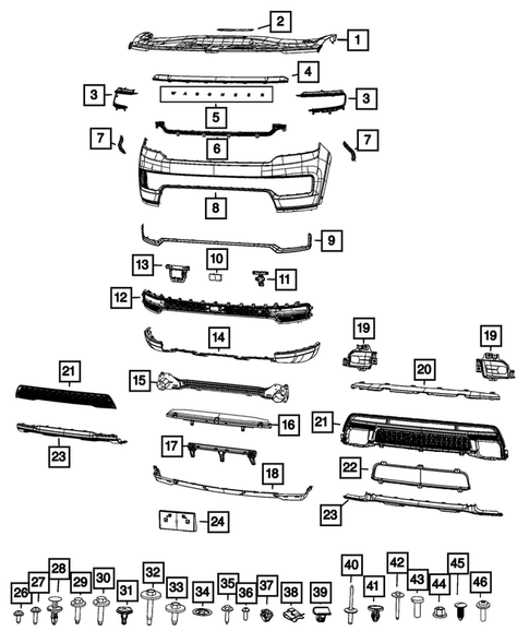 Front Bumper and Fascia for 2023 Jeep Grand Wagoneer #0