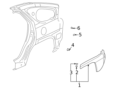 Exterior Trim - Quarter Panel for 2003 Pontiac Aztek #0