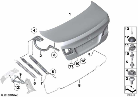 Trunk Lid for 2014 BMW 535i #0