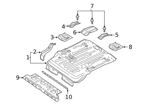 Rear Floor & Rails for 2023 Ford Transit Connect #0