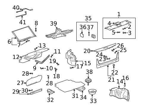 Interior Trim - Rear Body for 2003 Lexus ES300 #0
