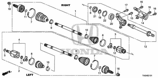 Driveshaft - Half Shaft (V6) for 2012 Honda Accord #0