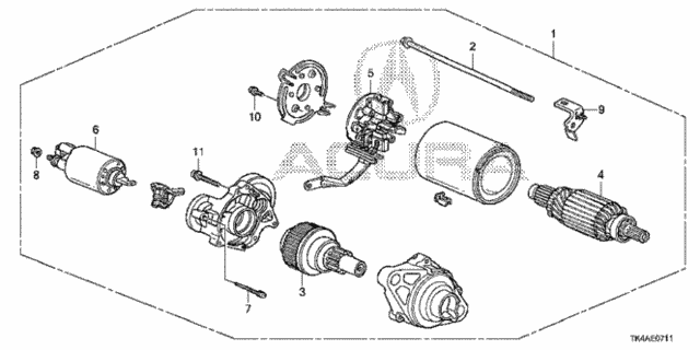 Starter Motor (Mitsuba) (MT) for 2013 Acura TL #0