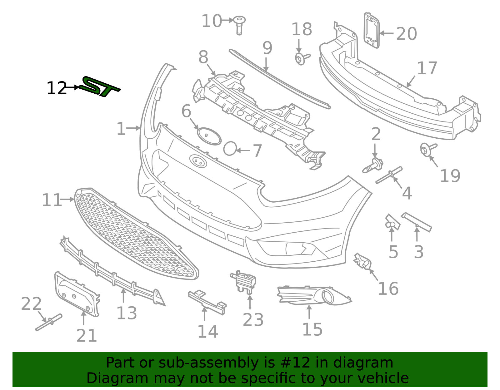 2013-2024 Ford Nameplate CM5Z-5842528-B | OEM Parts Online