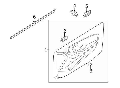 Interior Trim - Front Door for 2013 Hyundai Elantra Coupe #0