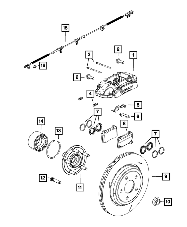 68395678AB - Brakes: Brake Shim Kit for Mopar Image
