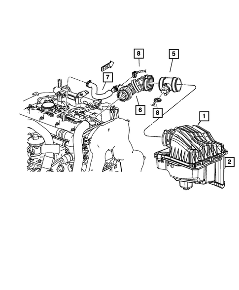 Air Cleaner for 2006 Jeep Liberty #0