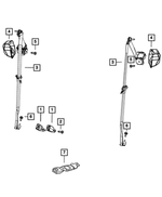 6JW92HL1AA - Restraints: Buckle Assy-s/belt Buckle Assy, Right Or Left for Mopar Image image