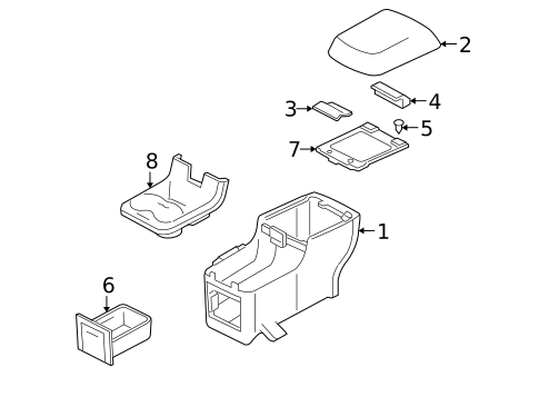Rear Console for 2007 Ford Freestyle #0