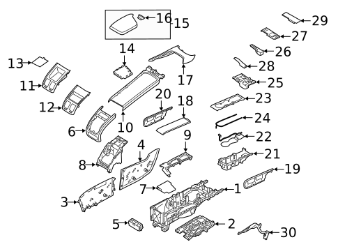Front Console for 2019 Volvo S90 #0