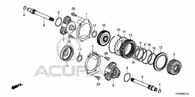 Rear Differential Components (1) for 2020 Acura RLX #0