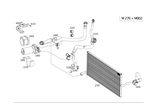 2185010282 - Radiator: Coolant Hose for Mercedes-Benz Image