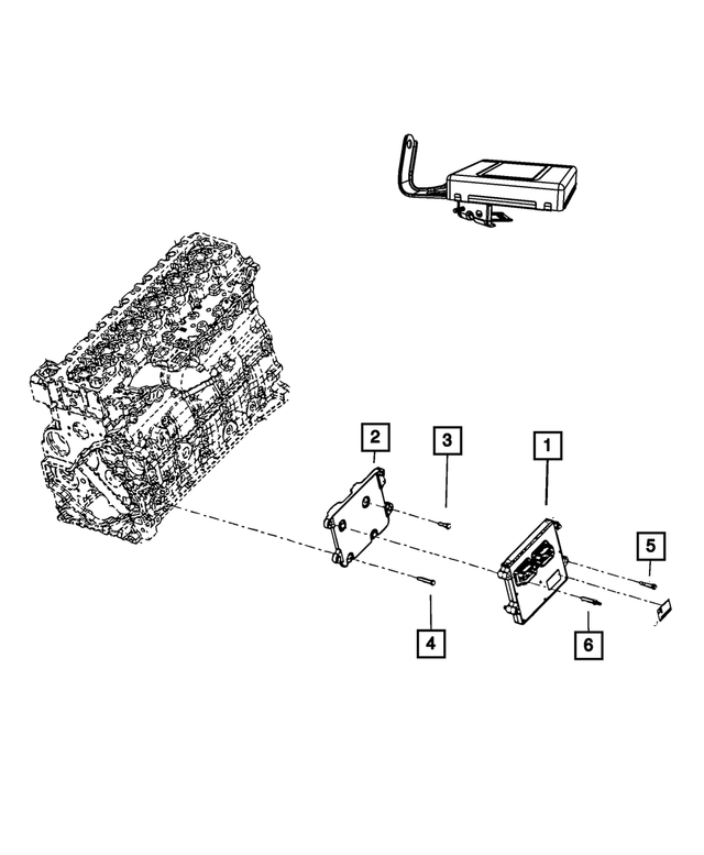 68038822AA - Electrical: Engine Control Module Bracket for Mopar Image