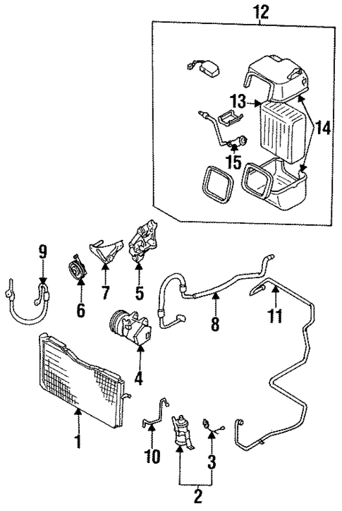 Condenser, Compressor & Lines for 1985 Nissan Maxima #0